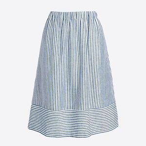J.Crew Striped cotton-linen midi skirt size S